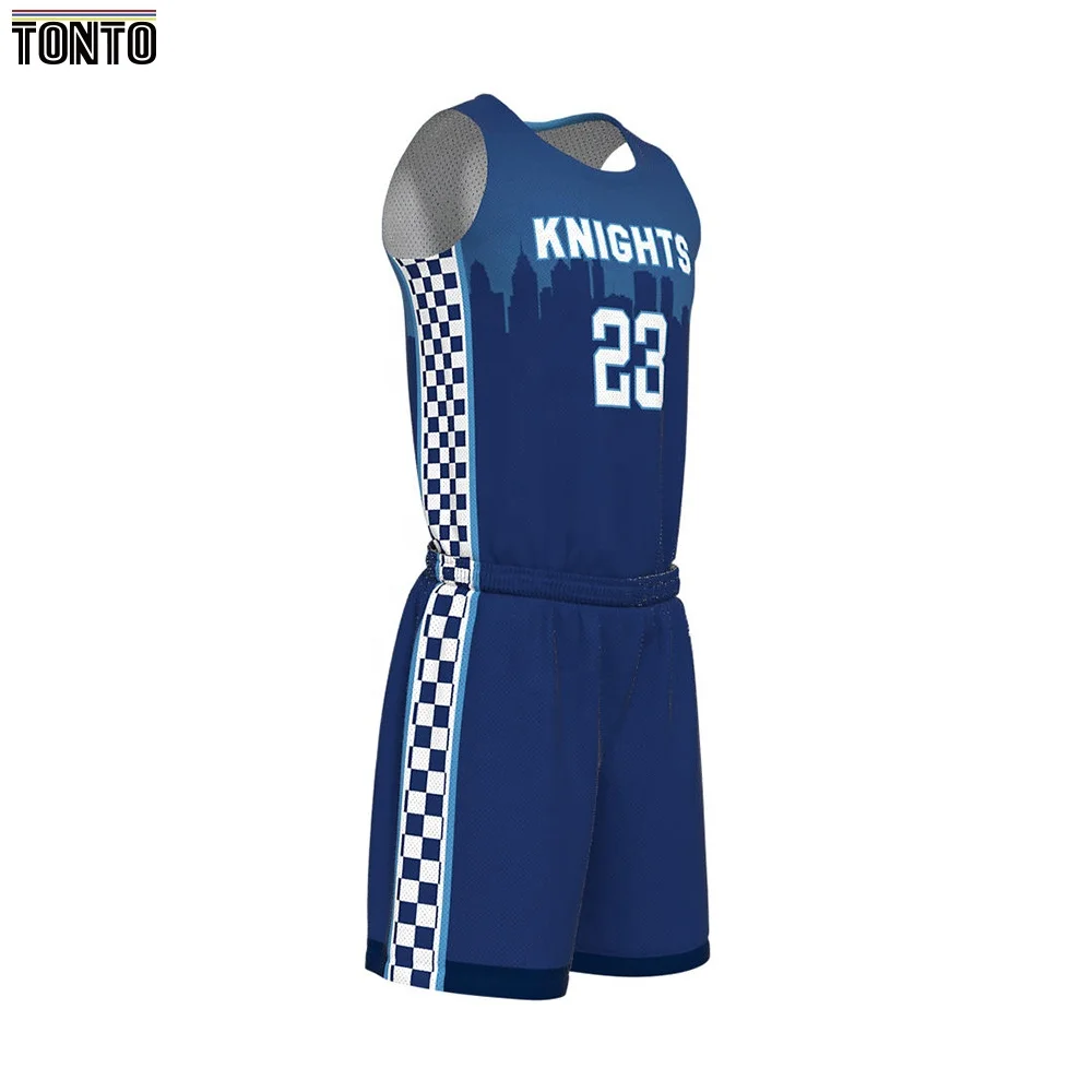Funtery 12 Pcs Men Basketball Jerseys Mesh Basketball Uniform 2XL  Reversible Number Printing Basketball Team Jersey for Men Blue