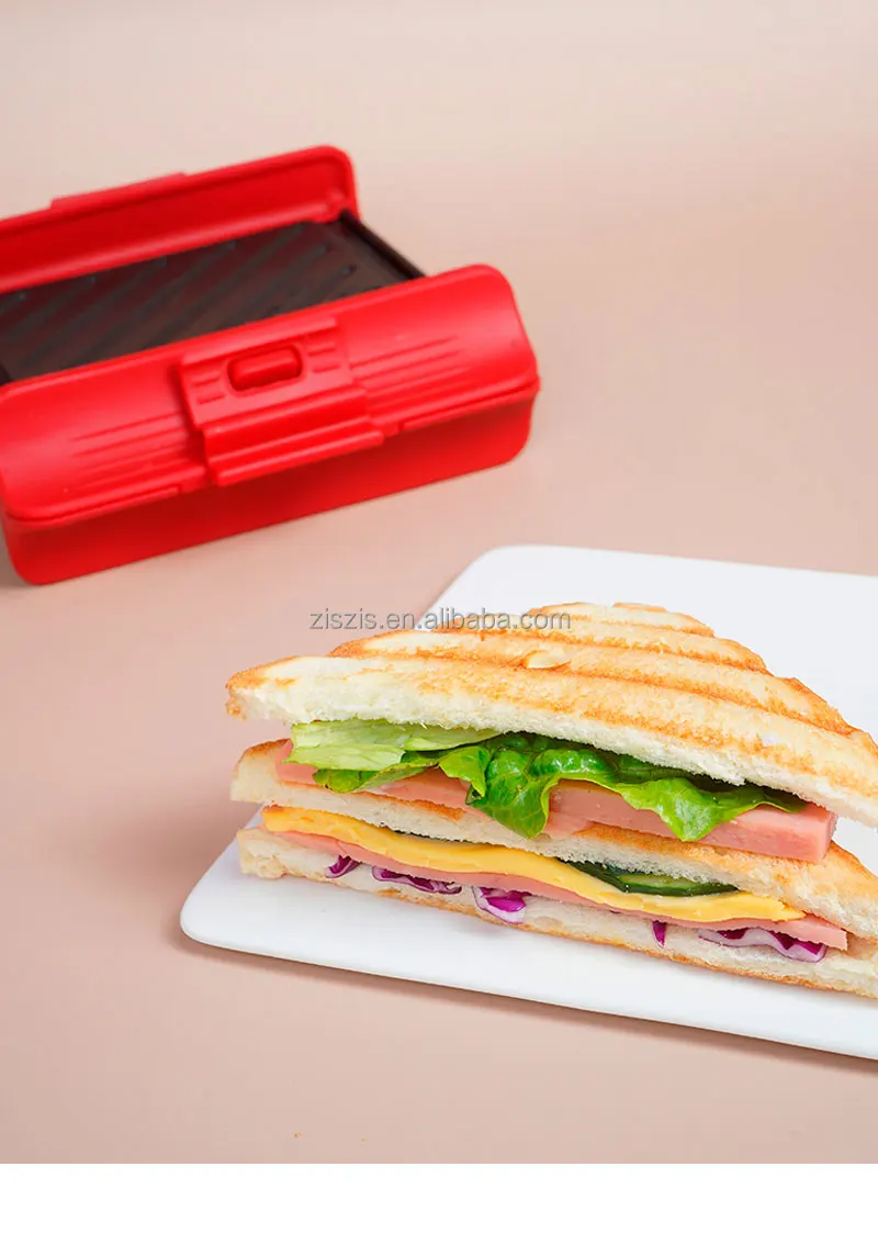 Microwave Oven Sandwich Toaster Press Maker Microwave Grill Tray Crisper With Durable Silicone