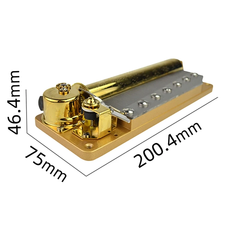 Metal Gilded Large 78 Note Musical Movements for Deluxe Music Box