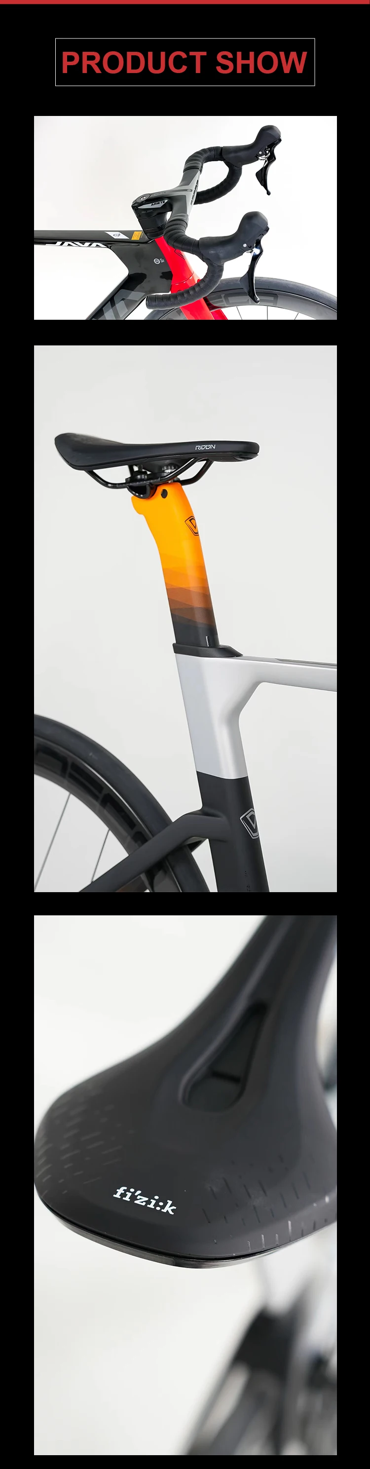 Java SUPREMA 700C - 24 Speed Carbon Road Bike with Disc Brakes