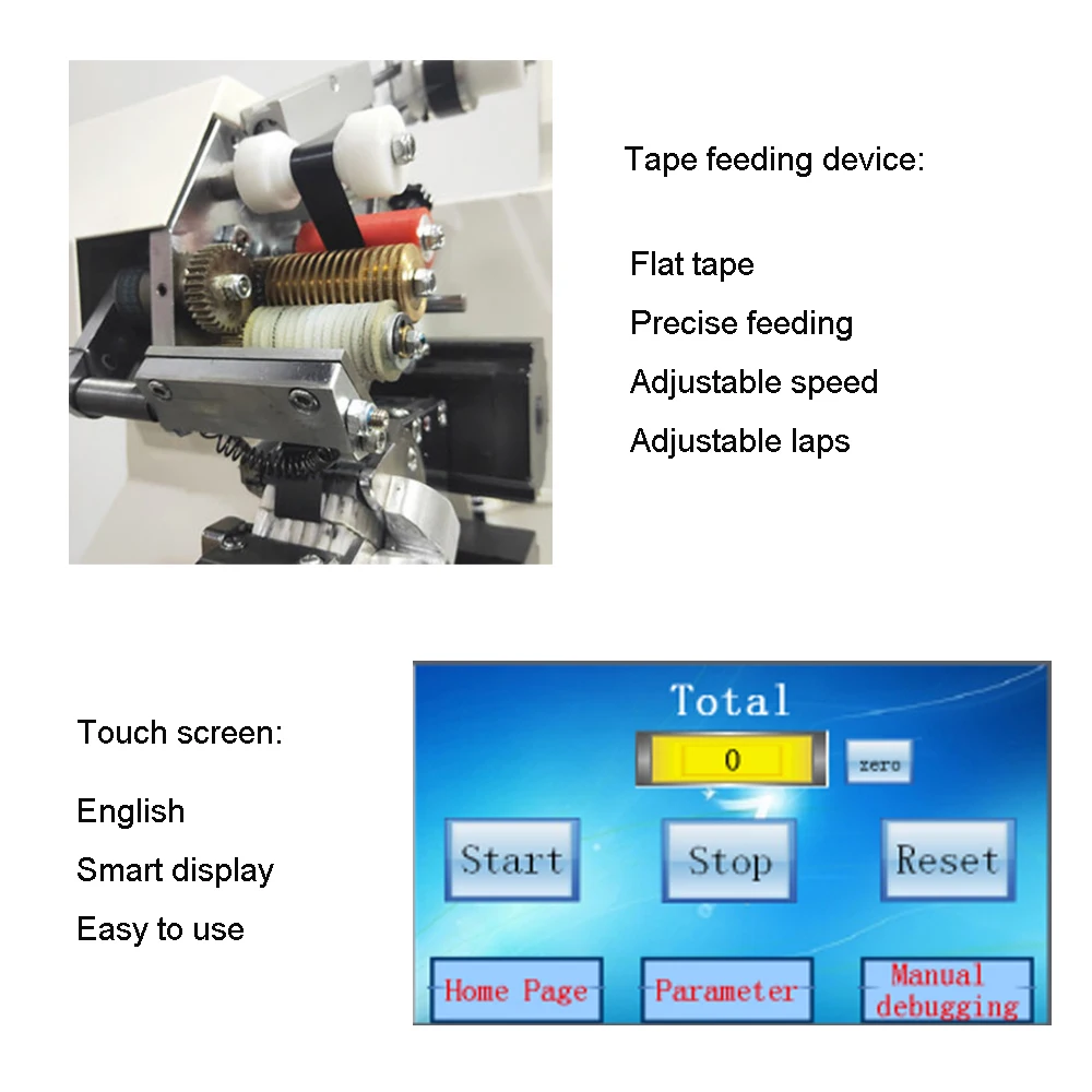 Desktop Type Pvc Tape Automatic Joint Taping Wrapping Wire Bundling ...