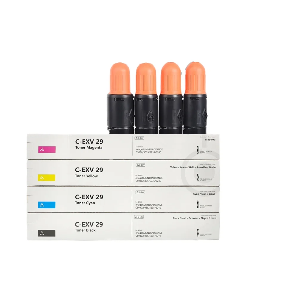 Lot De 5 Cartouches De Toner Compatible Canon C-EXV29 (CMYK) - Marque Eurotone