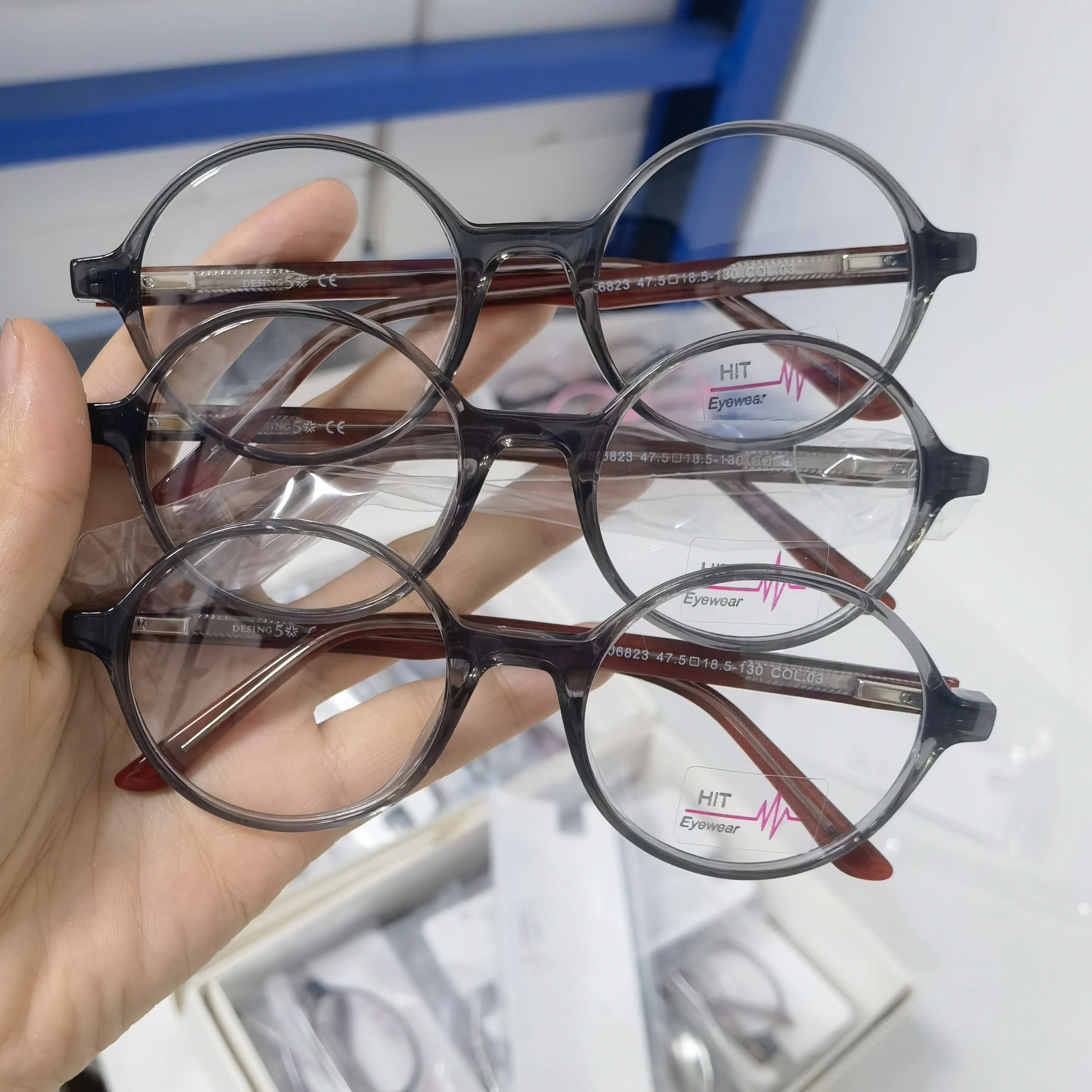 High Quality Women Acetate Kids Children Eye Glasses Frame Custom Logo  Customized Spring Hinge Acetate Kids Eyeglasses