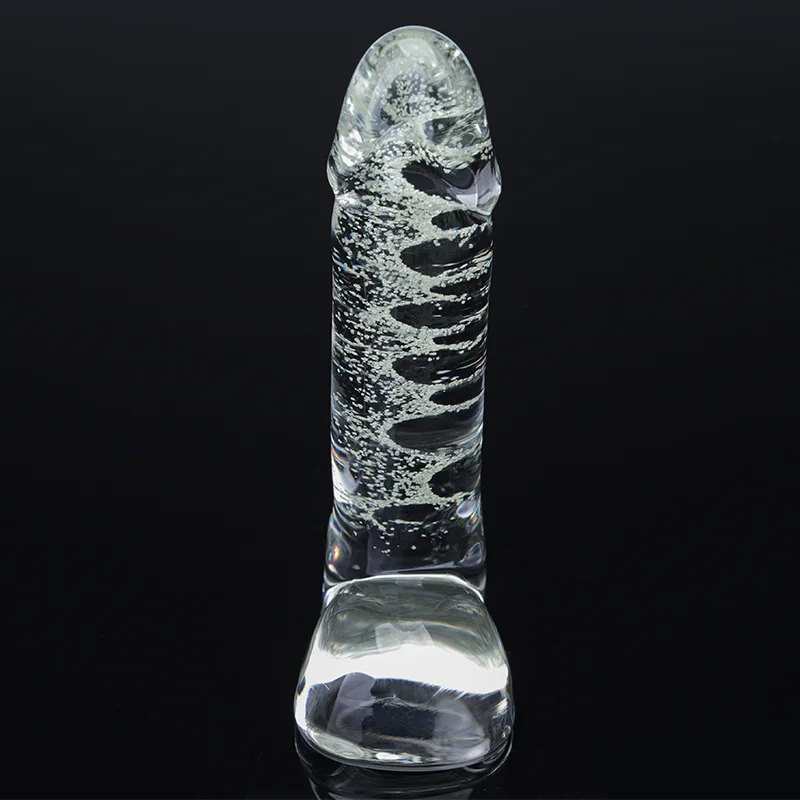 product hot sale natural crystal sex dildo polished yoni butt plug and vagina glass massage wand for  womans love theme-38