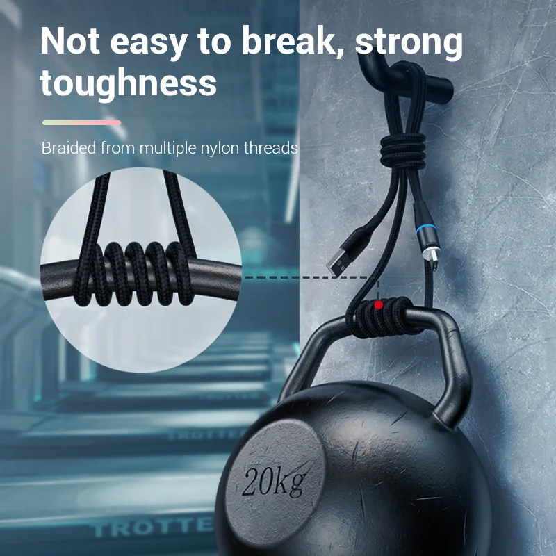 MONFONK 3 в 1 Usb-кабель Магнитный зарядный кабель 3A Быстрая зарядка USB-кабель для передачи