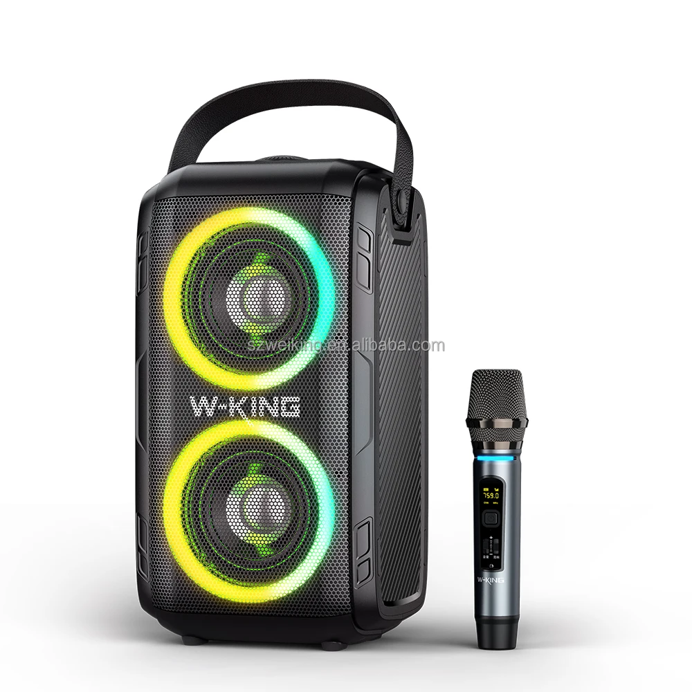 W-KING ポータブルパーティースピーカー T9-2 2本セット T9-2 - Bass up & 105dB Huge Sound | Custom EQ Setting | RGB