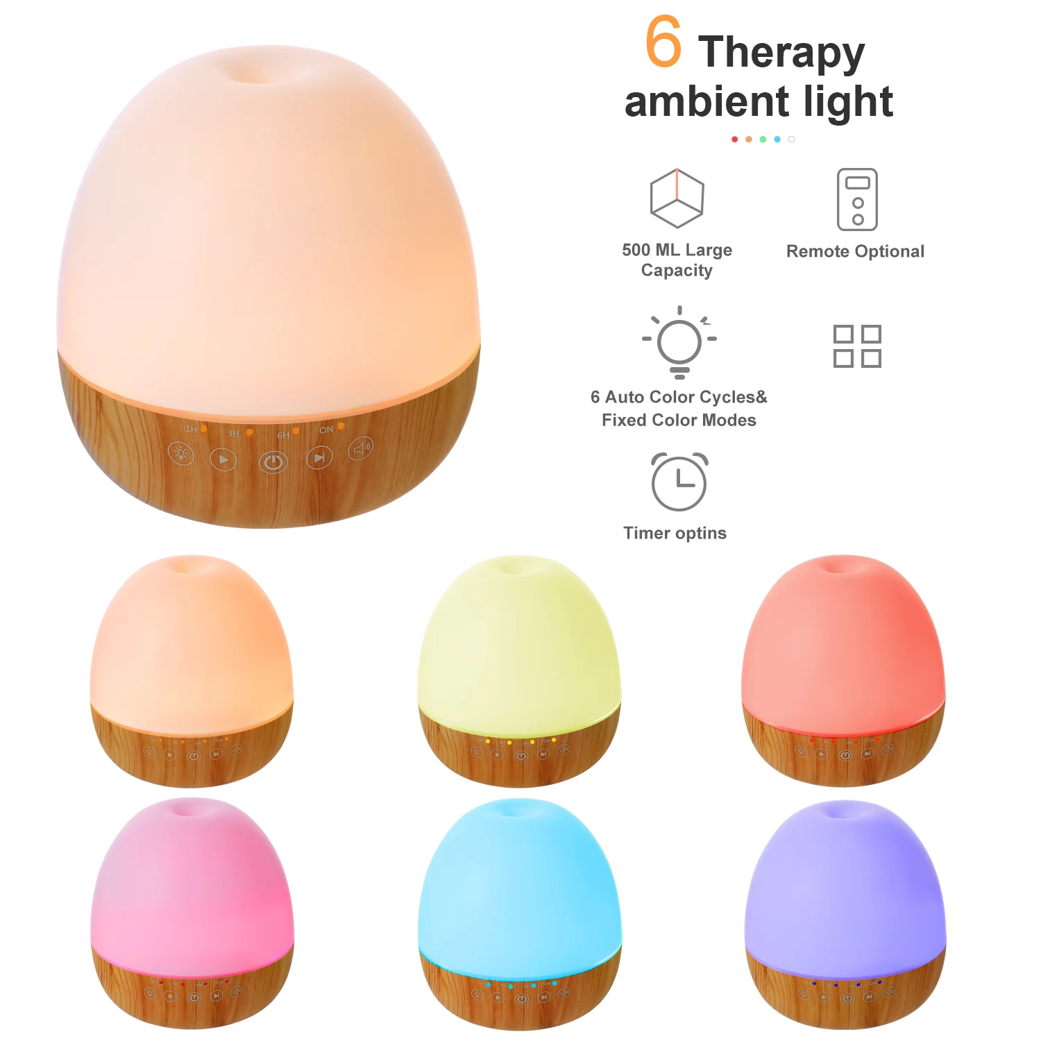 Ultra Quiet Wooden Grain White Noise Sound Machine Air Humidifier Cool Mist Diffuser Buy Air