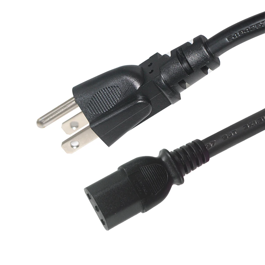 Wholesale USA power cord 3 Prong American IEC C15 power supply cord electrical power cable 17