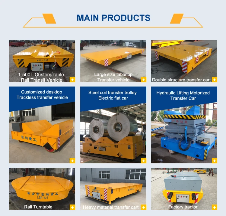 40t Battery Electric Driven Platform Trolley Material Handling Rail ...