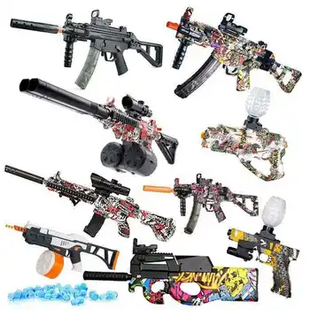 Full Auto Splatter Ball Blasters with 5000 Water Beads Shooting Gun Toys Electric Gel Ball Blaster Gun