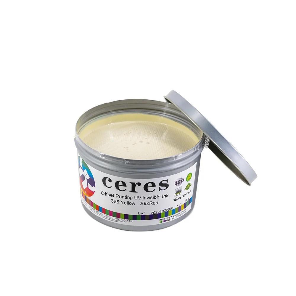 Ceres UV Invisible Ink 365 Yellow and 265 Red Double Wave Ink for