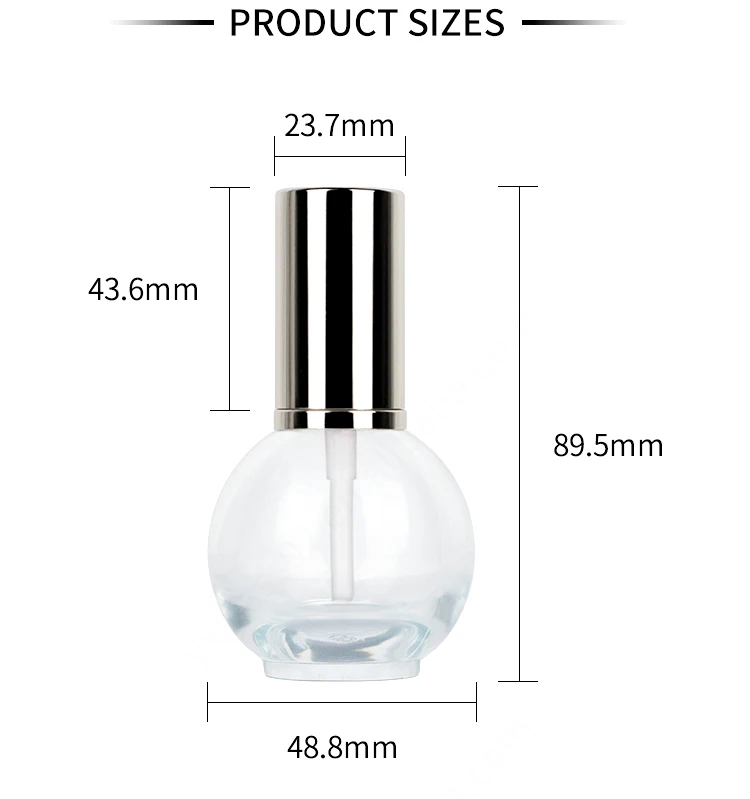 30Ml 1oz Ball Shaped Serum Empty Lotion Serum Cream Cosmetic Skincare Glass Pump Bottles With Pump supplier