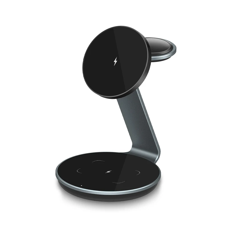 Portable 15W Multi Devices Fast Charging Station 3 in 1 Magnetic Mobile Phone Universal Wireless Charger