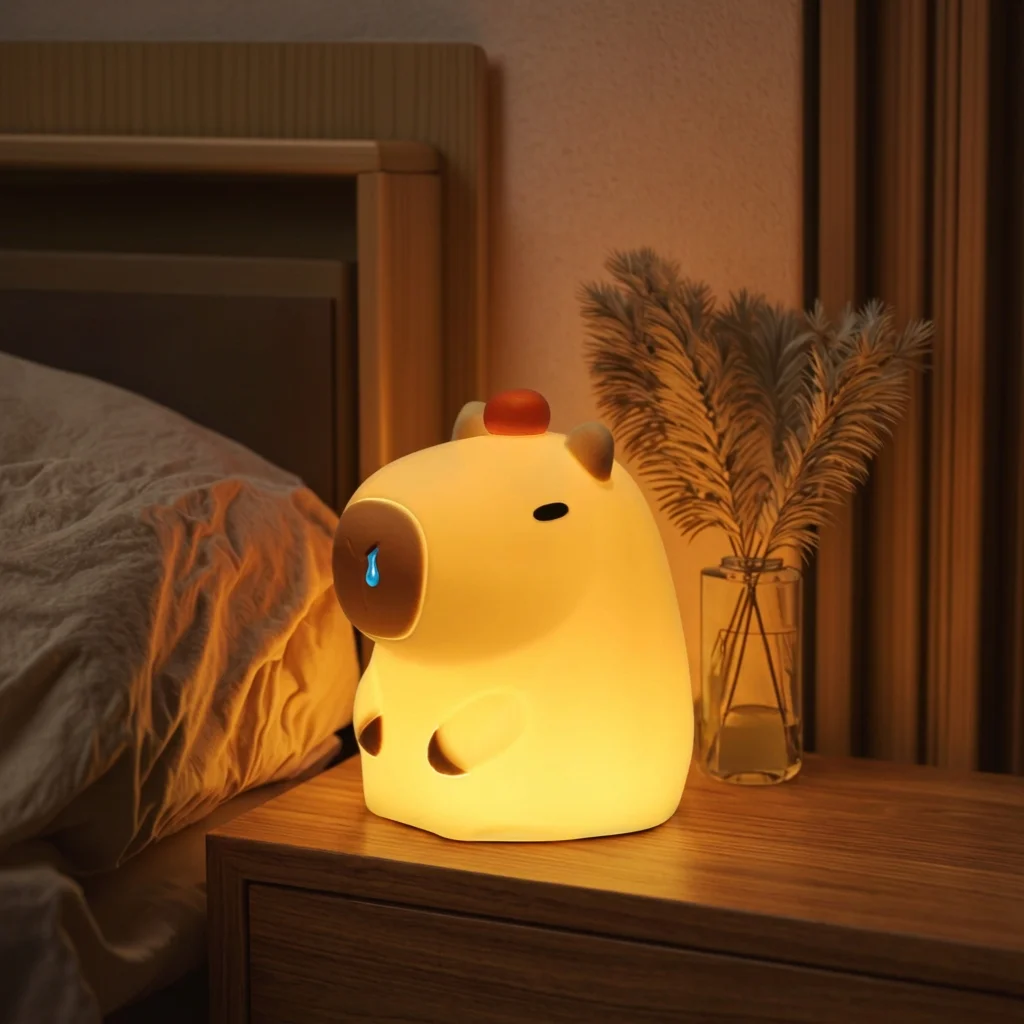 Baby Cute Silicone Sheep Light Gift Night Lamp Led Silicone Night Lighting Lamps Home Decor Night Light for Bedroom