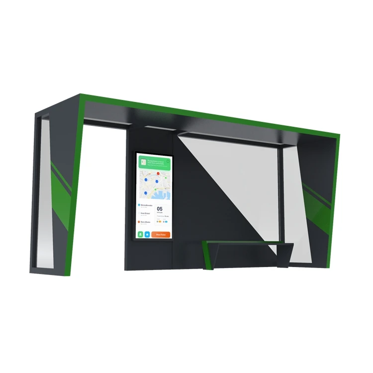 Современная автобусная остановка из нержавеющей стали рекламная цена