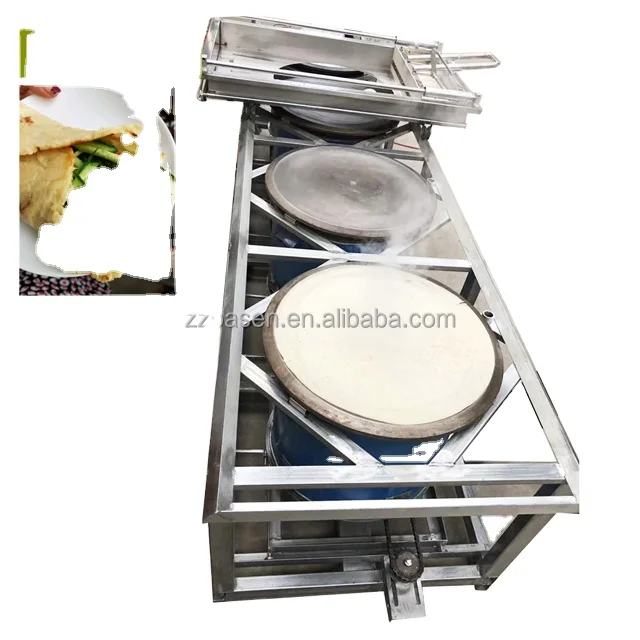 Hand Push Type Tortilla Bread Making Machine  High Output Pita Bread Shaping Machine  Thin Flat Pancake Maker for Sale