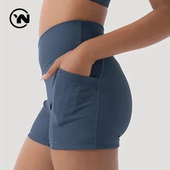 Custom Shorts Yoga Pants New Gym Clothing Yoga Pants Women Bikers Shorts with Pockets
