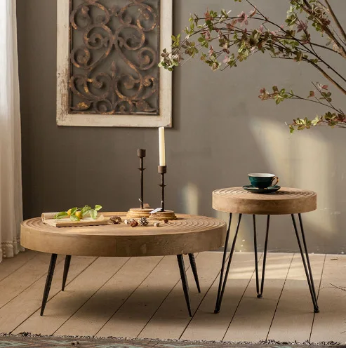 Light Luxury Small Coffee Table Home Balcony Living Room Low Table Retro Japanese Sitting Tatami Table