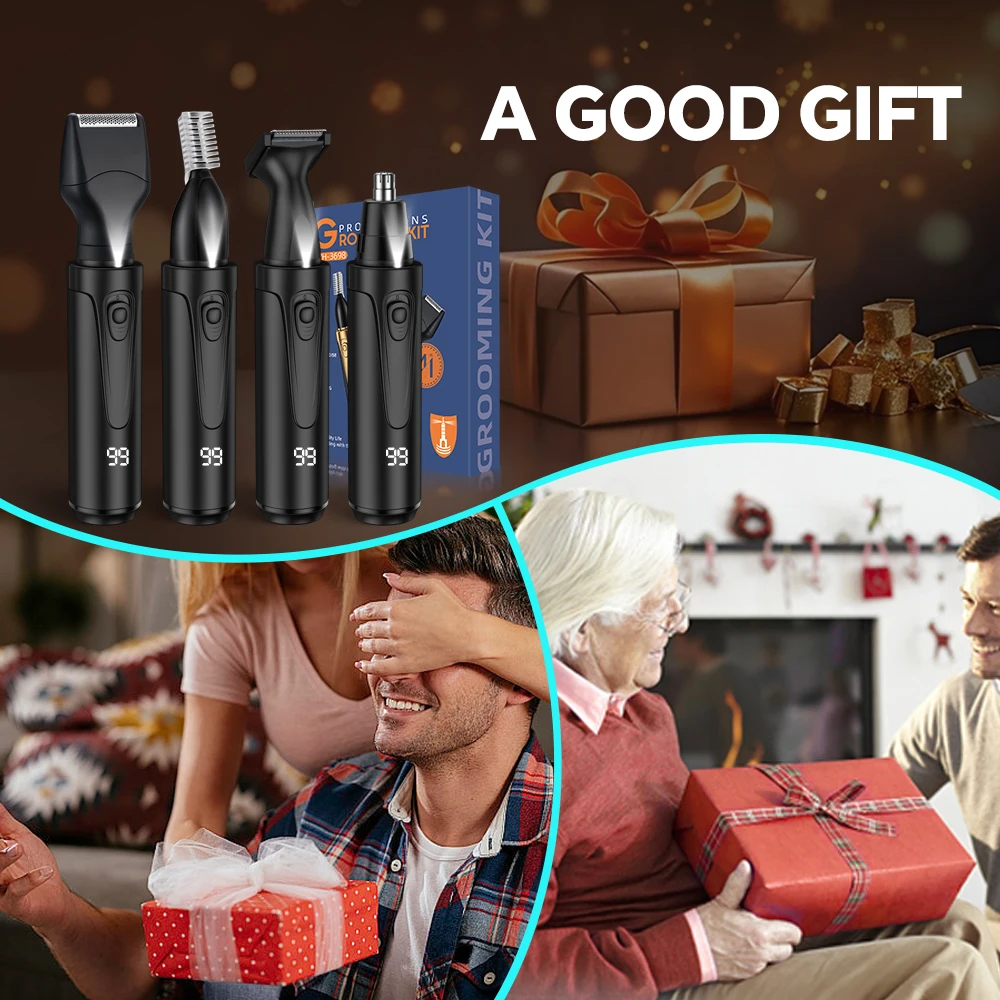 Portable Four-in-One Set Nose Hair Trimmer for Home RV Car Use New Rechargeable Electric Push Shear Salon Quality Made Plastic supplier