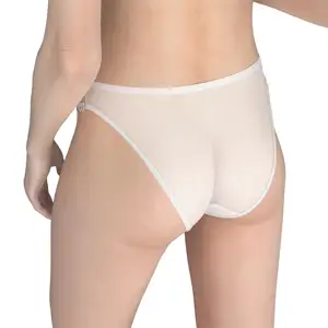 Hot Sexy Women's G-String Panties Transparent Low-Rise Underwear Knitted Weaving Method Plain Dyed