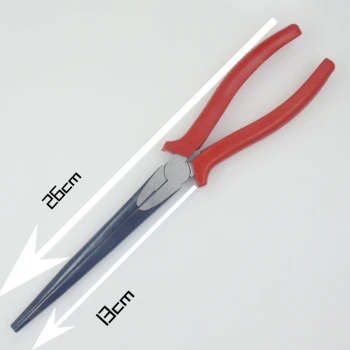 Extra Long 26cm PVC Handle Black Oxide Polished Serrated Jaws Metric Steel Needle Nose Pliers with OEM Customization Support