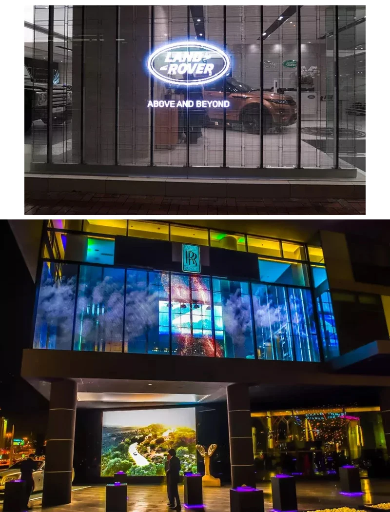 Indoor Outdoor Transparent Led Screen Display For Retail Window - Buy ...