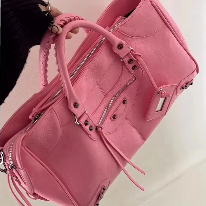 Jarian Retro Y2K Pink Shoulder Bag - Heavy Industry Luxury