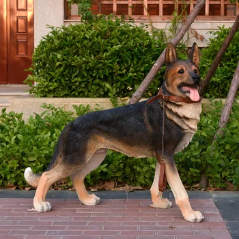 ドイツシェパード犬フィギュリン 56*51*84cm ガーデン装飾 オブジェ