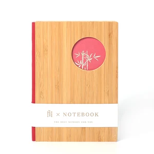 Custom Logo  Eco Friendly Nature  Notebook Real Bamboo A5 Notebook for Promotion