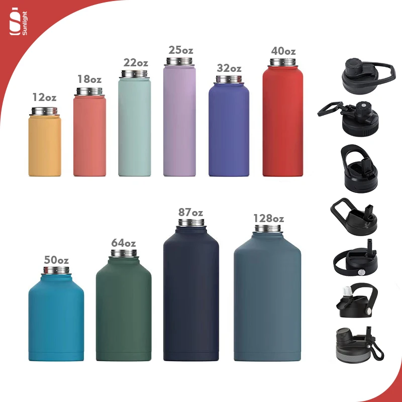 High Quality Custom Water Bottle Logo Leak Proof Sports Metal Waterbottle Insulated Drink Bottle Stainless Steel Water Bottle
