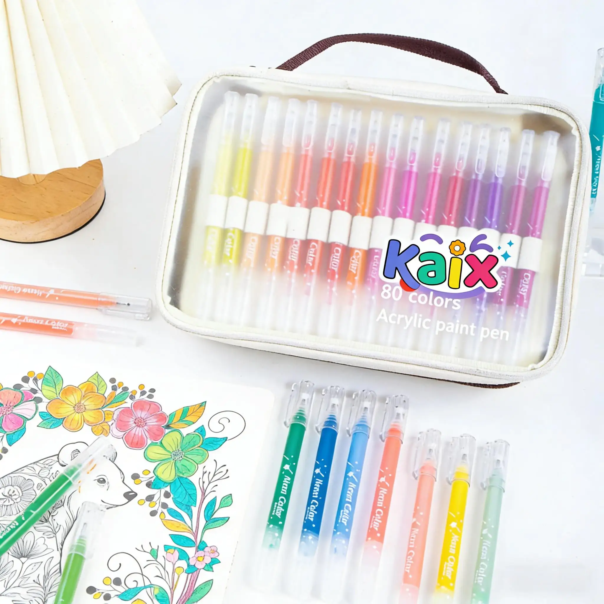 KAIX Professionelles Set aus Metallic-Neon-Glitzer-Gelstiften für Malbücher für Erwachsene, Scrapbooking, 1,0 mm, sanftes Schreiben, Schule_voghion.com