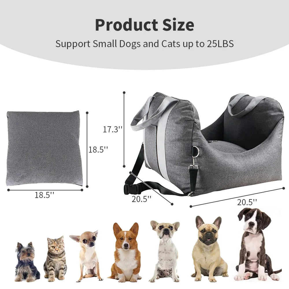 Wholesale travel safety luxury dog car booster seat bed manufacture