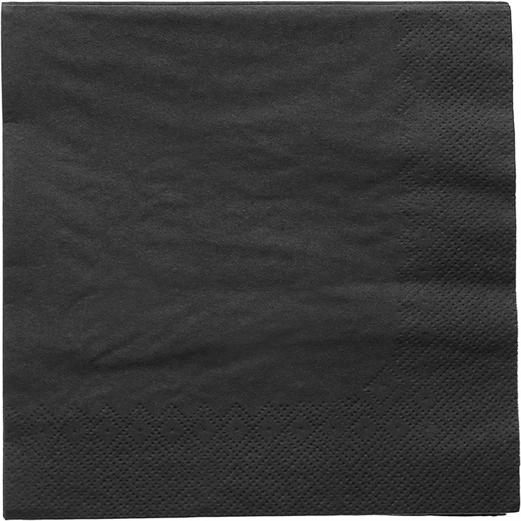 Mingxuan Black Cocktail Napkins Disposable Beverage for Bar Black Tissue for Restaurant