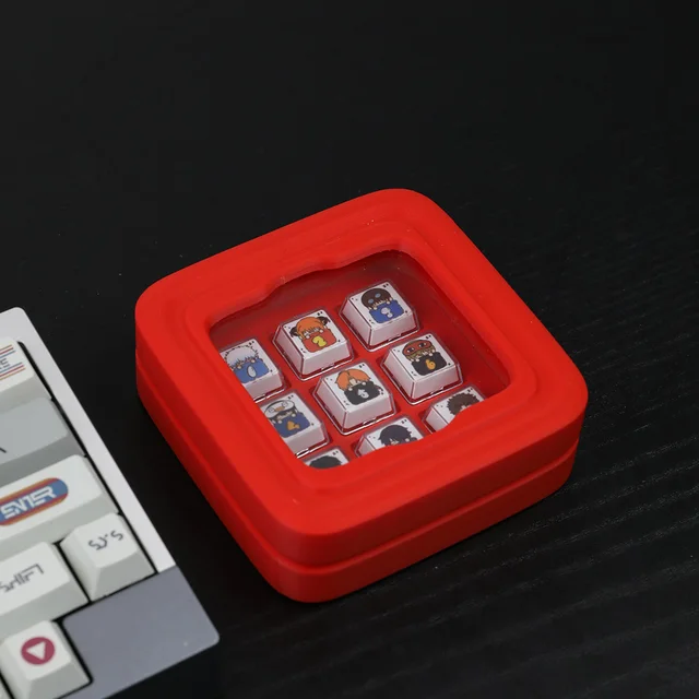 2025 MG Artisan Resin Keycaps Storage Case for Mechanical Keyboard with Dividers 9 Keys Display Board Model KCB-01