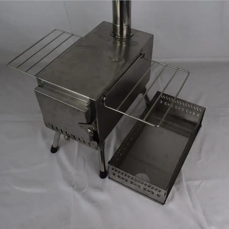 Tragbarer Zeltofen Aus Edelstahl - 2in1 Saunaofen Mit 7 Kaminrohren