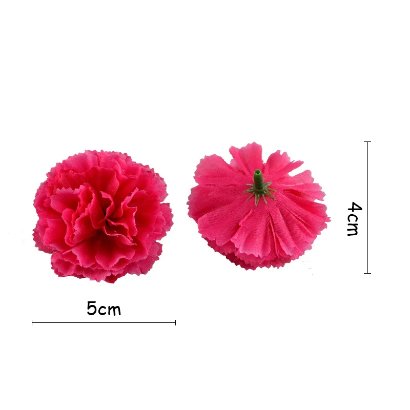 Wholesale Artificial Carnation Flower Heads Silk Flower Head Carnation For Wedding Decoration