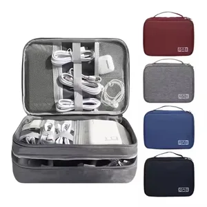 3 Layers Electronics Mobile Accessories Organizer Custom Logo Portable Digital Cables Gadget Case Waterproof Travel Carry Bag