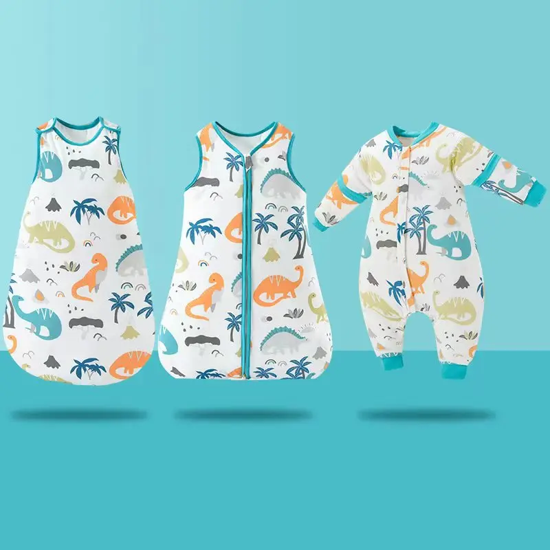 TOG Organic Cotton Baby Sleeping Bag Printed Winter Swaddle Set with  Zipper Plus Size Newborn Friendly Made in China