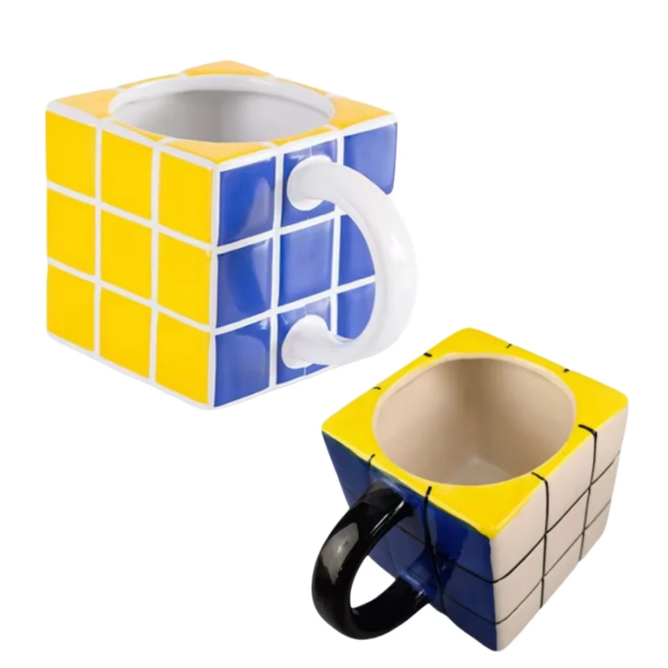 Coffee Mug Cup Unique Shape Ceramic Rubiks Cube 3D Customized CLASSIC Custom Printed Coffee Mugs Artificial Sustainable Presents