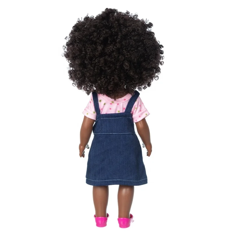 От производителей, 14 дюймов-американском стиле черная кукла тряпичная кукла американского африканского Детские куклы с афро кудрявый волос