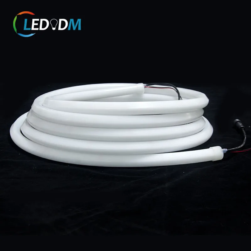 DC12v 24v Ws2811 Addressable Pixel Colorful RGB Neon Round 260 Angle Beam Strip Light 5m 10m Neon Led Flexible Strips Lights