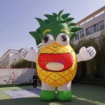 Funny Giant Inflatable Pineapple With Smile Inflatable Fruit Model Balloon for Shop Advertising