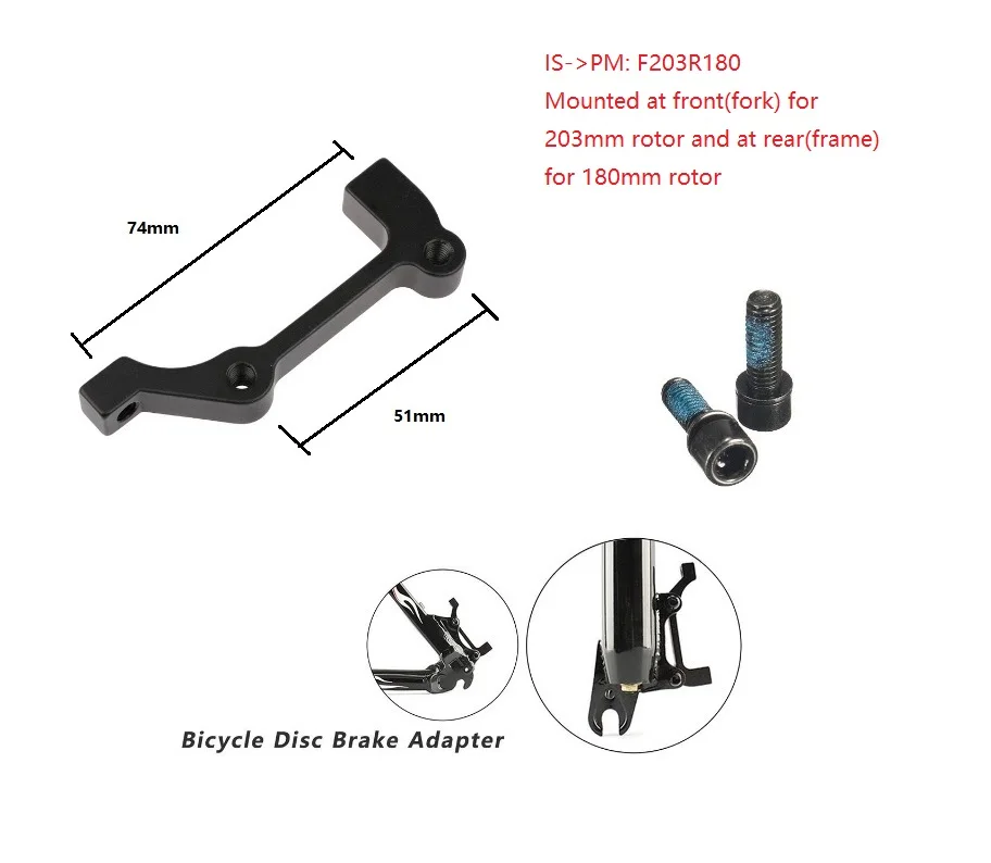Bike Disc Brake Caliper Mount Adapter Front 160/180 Rear 140/1TRNI RAS 