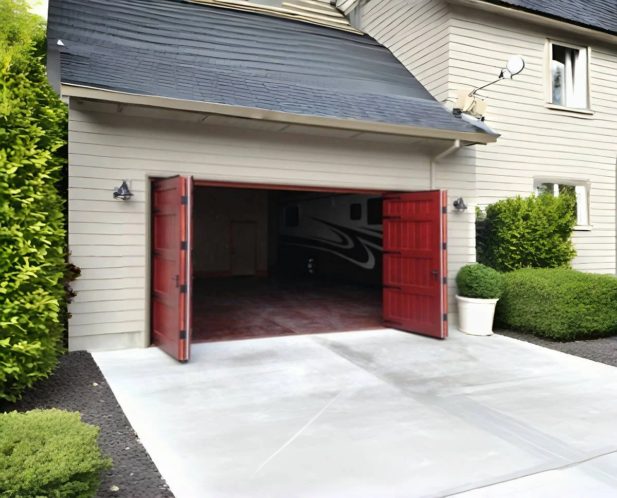 16x7 Double Open Electric Roll up Insulated Horizontal Folding Bifold Garage Door