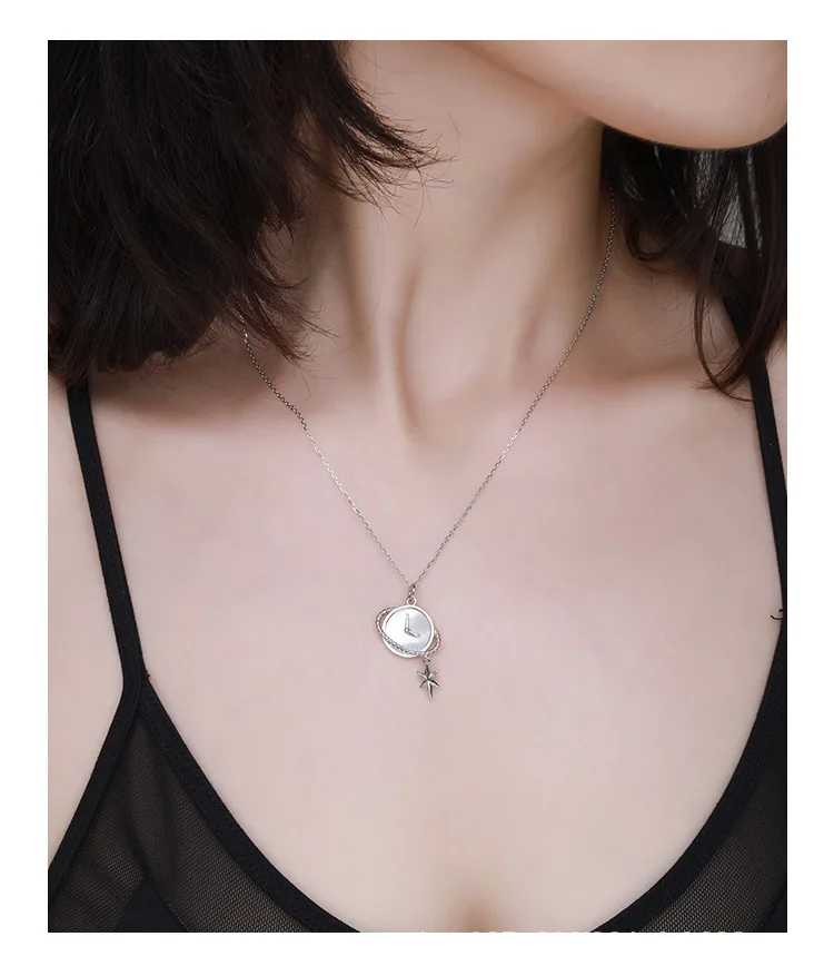 S925 Silver Powder Diamond Planet 