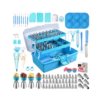 Hot Sale On Amazon 236PCS Cake Decorating Supplies Kit Cake Piping Tips Tools Baking Supplies with Storage Box