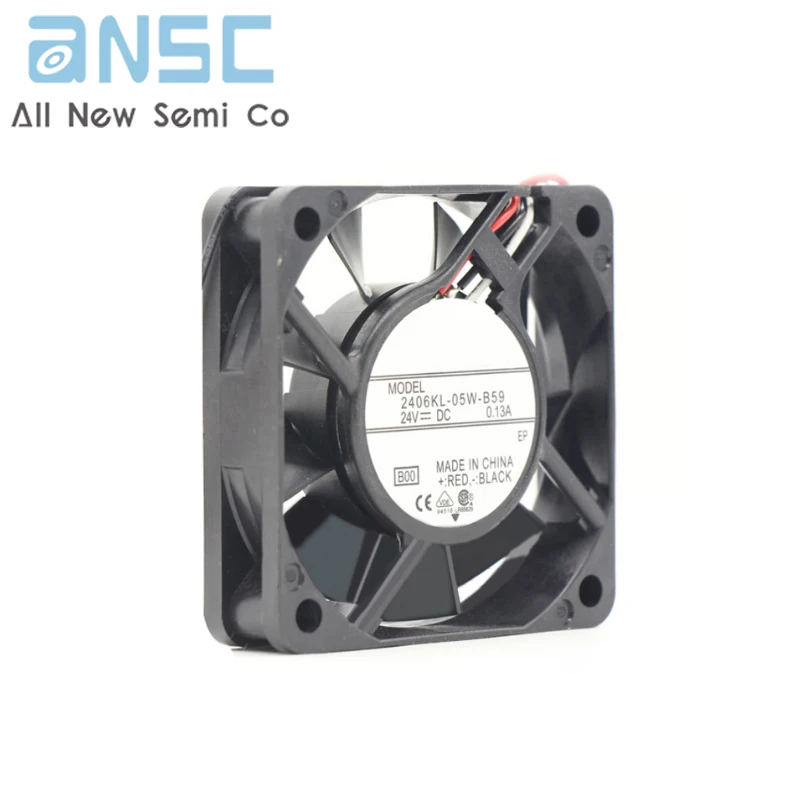 Original Axial flow fan 2406KL-05W-B59 24V 0.13A 6015 Industrial DC heat dissipation detection alarm CNC fan