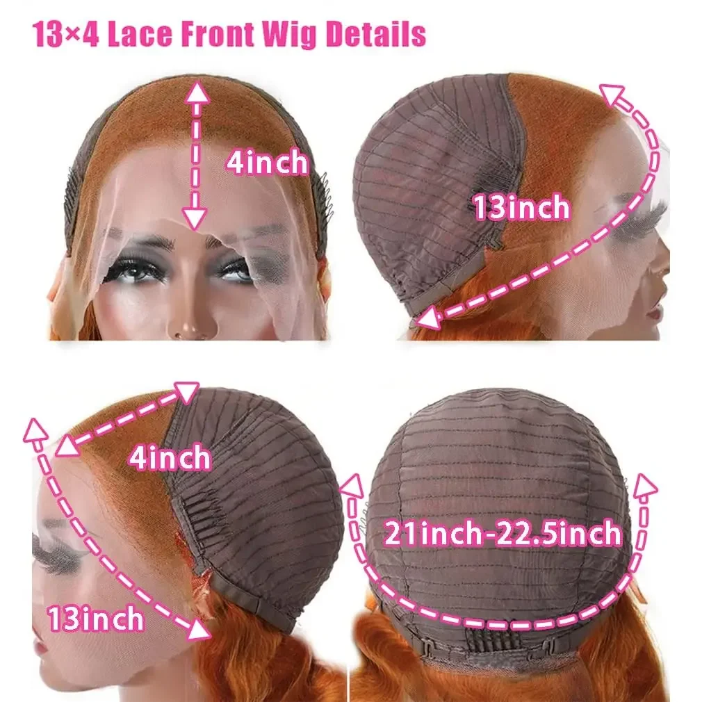 Body Wave Lace Front Pruiken Menselijk Haar 13x4 Transparante Lace Frontaal Voorgeplukt 180% Dichtheid_voghion.com