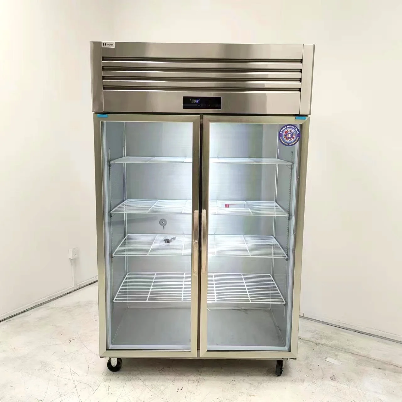 Six Doors Large Stainless Steel Freezer Refrigeration Equipment Freezer