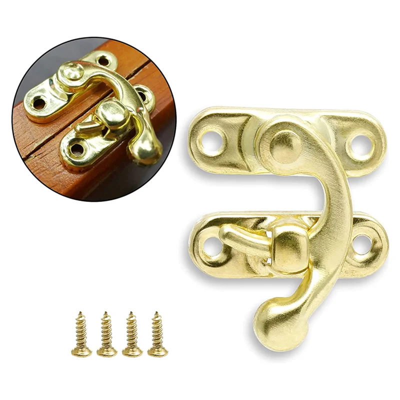 Lot De 8 Loquets Vintage En Zinc - Verrous à Crochet Gauche/droit Pour Boîtes à Bijoux, Coffrets - Style Rétro
